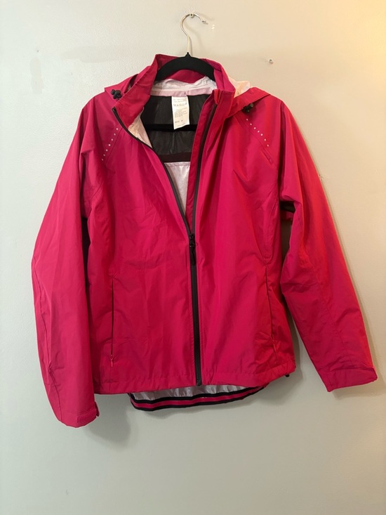 Bikewa Jackets & Blazers - Women’s Utility Bike Jacket - Bright Pink Water-Resistant Hooded Shell